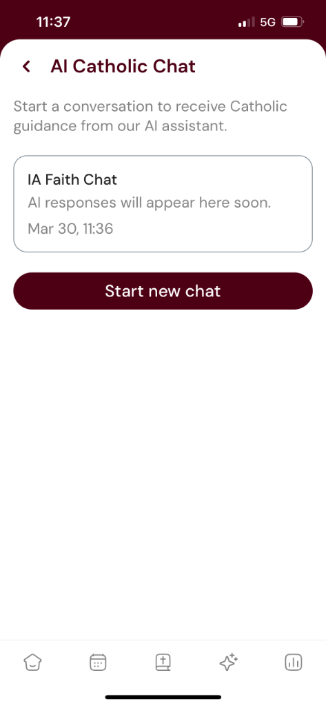AI Faith Chat Screenshot