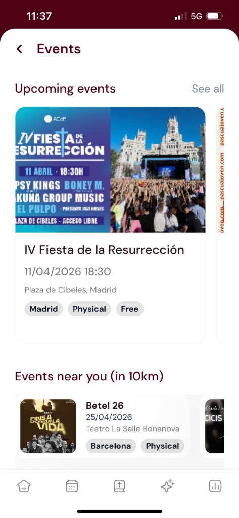 Events Search Engine Screenshot